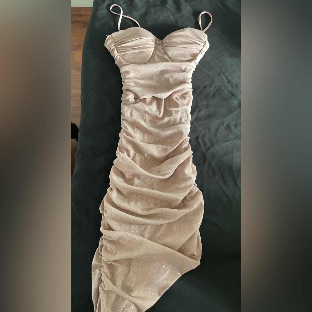 Champagne Homecoming dress